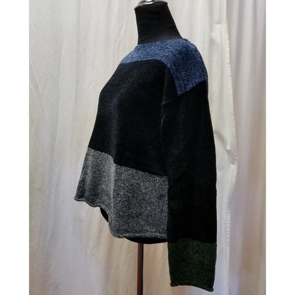 Norma & Hyla NH handloomed Chenille Color-Block Sweater S - Picture 2 of 7